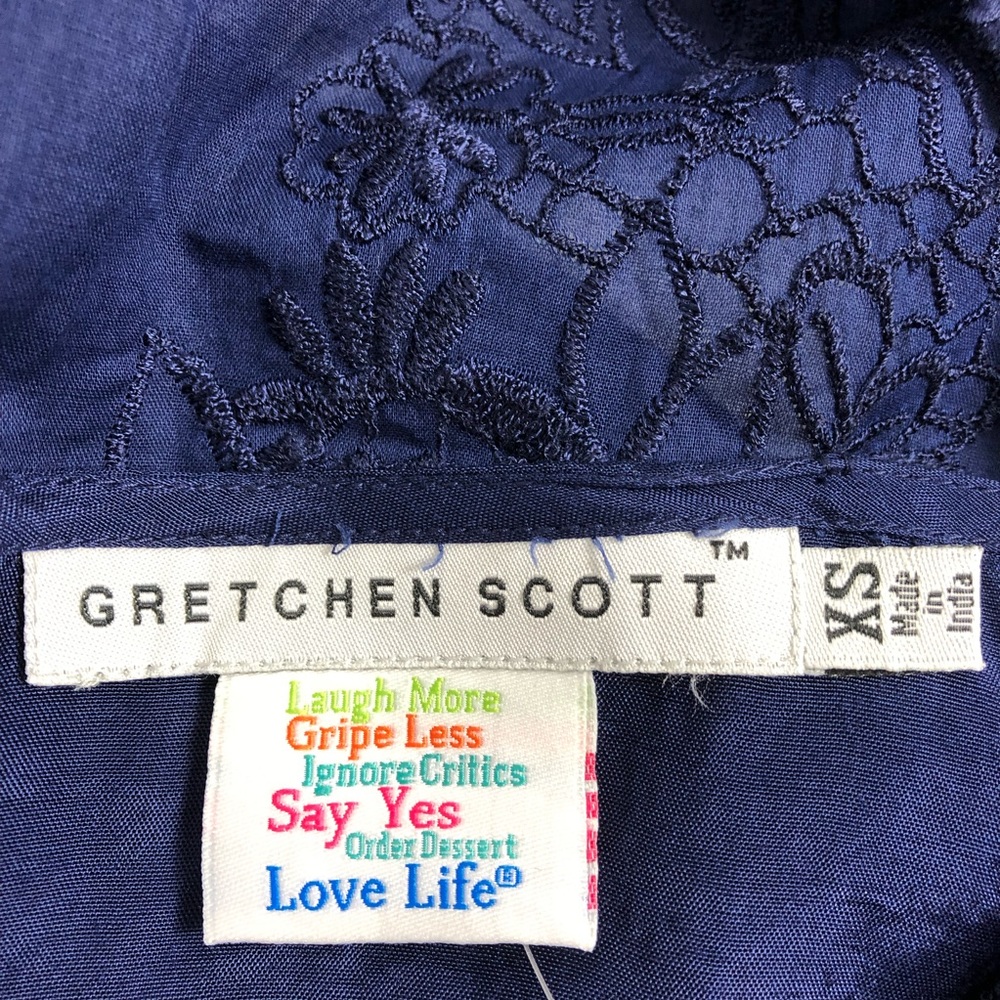 Gretchen Scott Blue Flower Lace Dress XS NWT - Picture 3 of 6